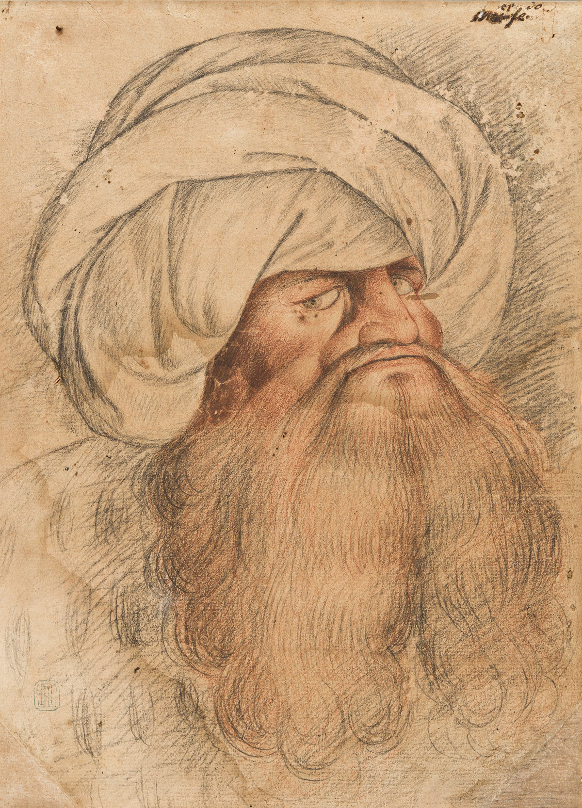 VENETIAN SCHOOL, LATE 16TH/EARLY 17TH CENTURY Portrait of an Ottoman Turkish Man with a Flowing Beard.